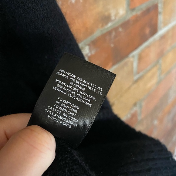 ARITZIA THE GROUP BABATON adichie sweater black turtleneck wool alpaca - Picture 10 of 11